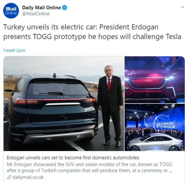 Yerli otomobil dünya basınında: Başkan Erdoğan, Tesla'ya meydan okuyor - 4