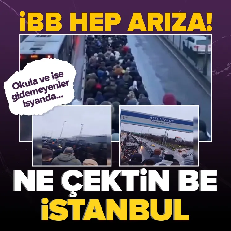 İstanbul’da metrobüs arıza yaptı