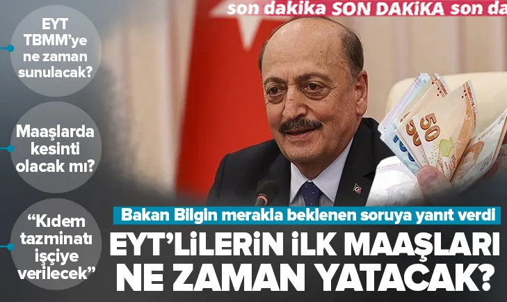 Bakan Vedat Bilgin’den EYT açıklaması