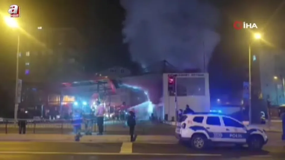 Akaryakıt istasyonunda yangın paniği
