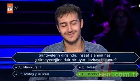 Milyoner'de heyecan dolu anlar! Duhan Başar Ahmedoğlu 1 milyon TL'lik soruyu açtırdı | İşte o sorunun cevabı 12