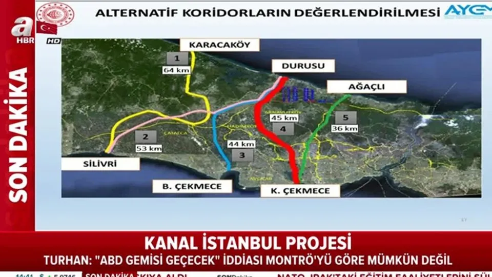 Ulaştırma ve Altyapı Bakanı Cahit Turhan’dan A Haber canlı yayınında flaş Kanal İstanbul açıklaması