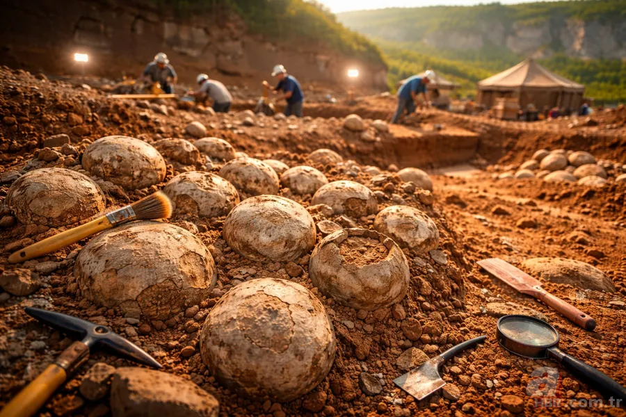 70 milyon yıl sonra bulundu: Yüzlerce dinozor yumurtası bir arada 1