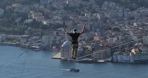 İp üstünde Asya’dan Avrupa’ya!