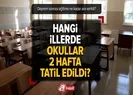 Hangi illerde okullar 2 hafta tatil edildi?
