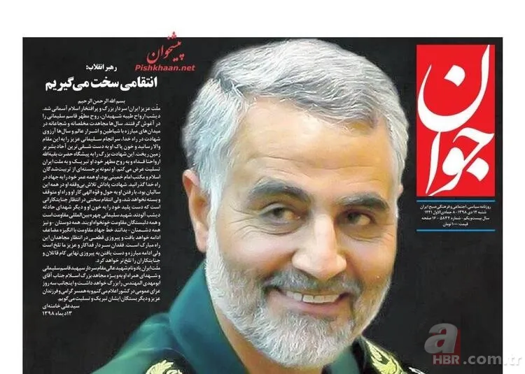 Kasım Süleymani suikastının ardından İran gazeteleri bu manşetlerle çıktı! 6