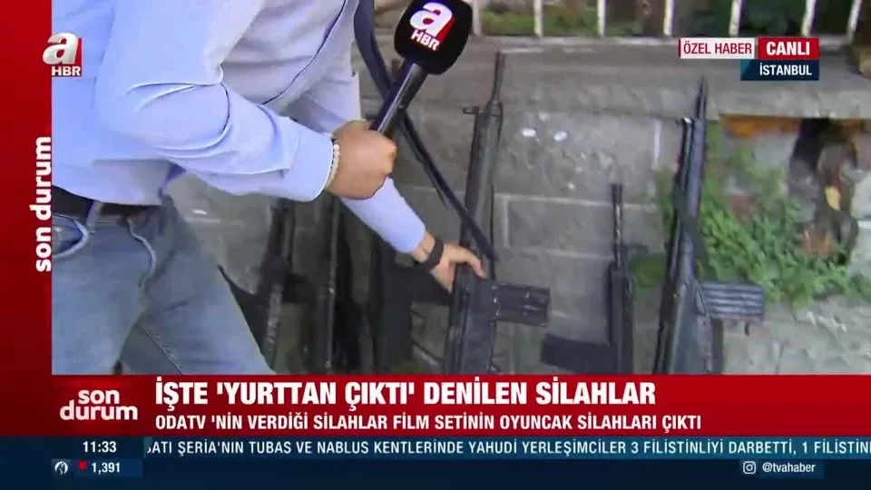 A Haber Oda TV’nin ’silah’ yalanını çökertti! Ataşehir Kız Öğrenci Yurdu önündeki silahlar ekranlara geldi