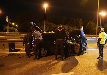 Bakırköy'de başlayan kovalamaca kazayla son buldu!