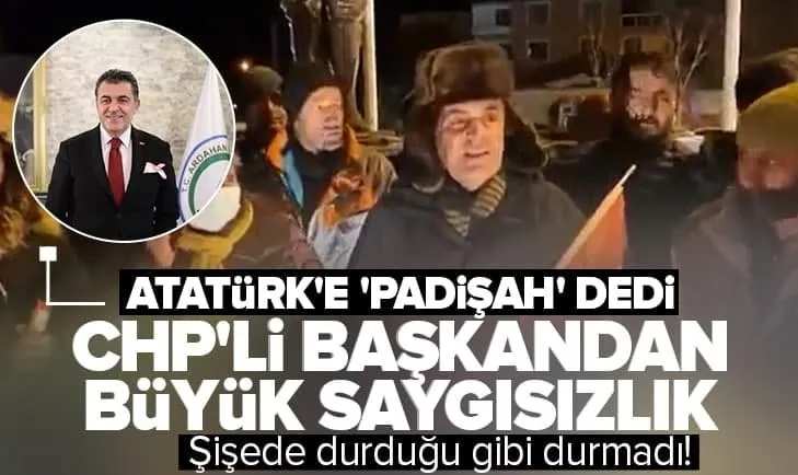 CHP’li Ardahan Belediye Başkanı Faruk Demir’den büyük skandal! Atatürk Anıtı’na yapılan provokasyonu kınamaya sarhoş geldi