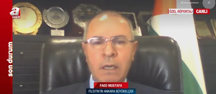 Son dakika: Filistin’in Ankara Büyükelçisi Faed Mustafa A Haber'de: Vatanımız işgal altında - 4