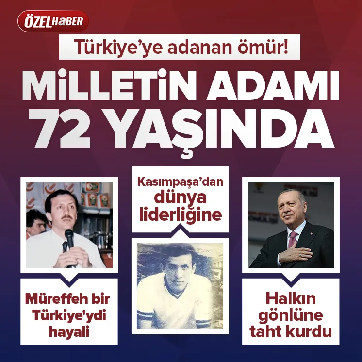 Milletin adamı Recep Tayyip Erdoğan 72 yaşında