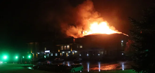 Bolu Polisevi'nde korkutan yangın!