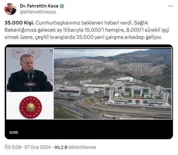 Sağlık Bakanlığında 35 bin personel alımı müjdesi! Başvurular ne zaman başlayacak? İşte alım yapılacak kadrolar ve kontenjanlar…