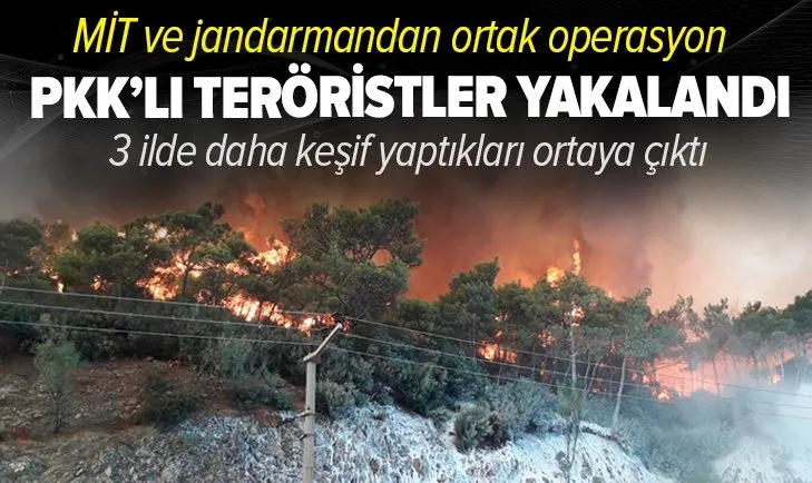 MİT ve jandarmadan kritik operasyon! Orman yangını çıkarmak için gelen PYD/PKK'lı 2 terörist yakalandı