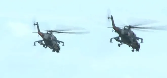 Türkiye ve Azerbaycan’dan askeri helikopterlerle ortak tatbikat