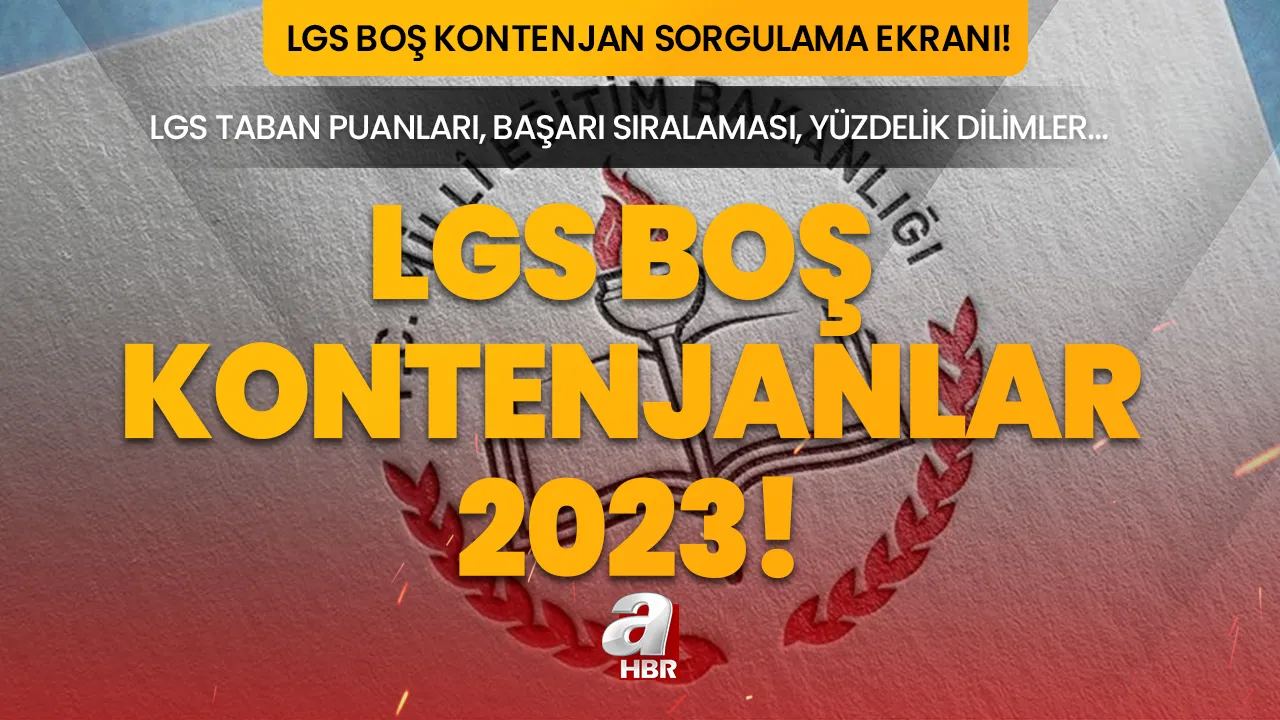 LGS boş kontenjanlar açıklandı mı? MEB LİSE TABAN PUANLARI 2023 | LGS taban puanları ve yüzdelik dilimler...