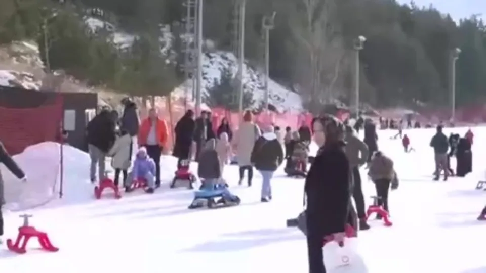 Palandöken Kayak Merkezi’nde yoğunluk
