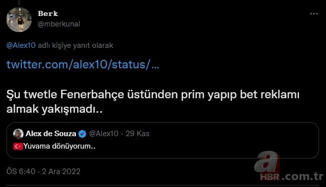 Fenerbahçe efsanesi Alex'in paylaşımı tüm takım taraftarlarını sinirlendirdi: "Aziz Yıldırım haklıymış..." 9