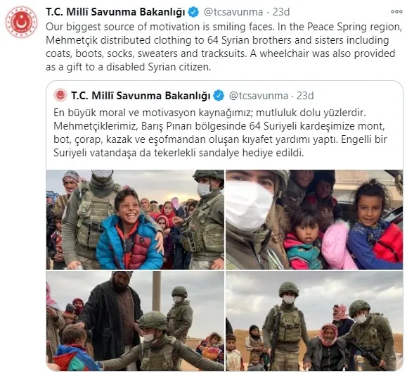MSB'den Barış Pınarı bölgesindeki Suriyeli ihtiyaç sahiplerine yardım - 2