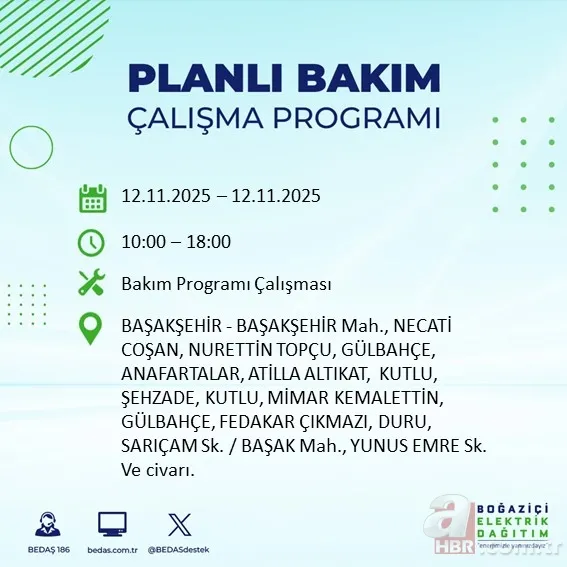 BEDAŞ’tan uyarı! 21 ilçede elektrik kesintisi: Hangi ilçelerde kesinti olacak, elektrikler ne zaman gelecek? 7
