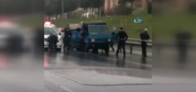 TEM'de ters yönde giderken yakalandılar