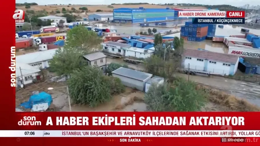 İstanbul'da sel felaketi 2 can aldı! Cadde, sokak ve bodrum katları çamurla doldu! İşte megakentin son hali A Haber drone kamerasında 3