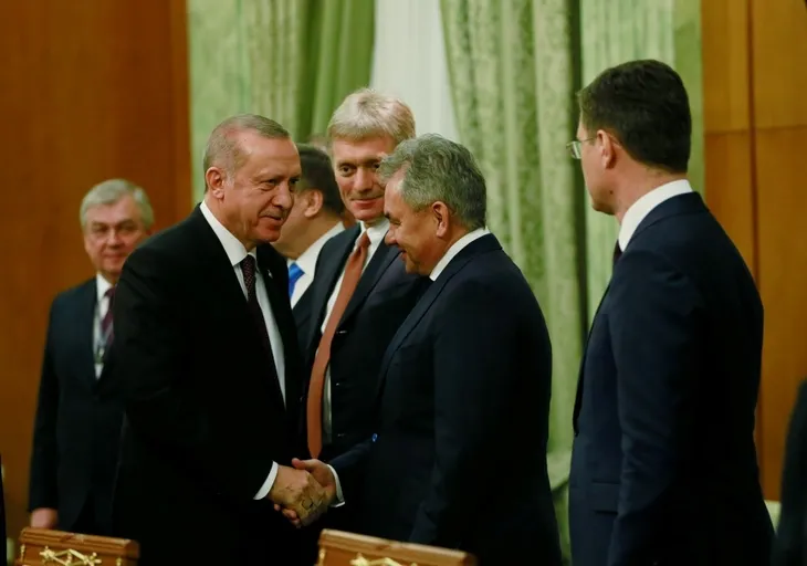 Erdoğan, Putin ve Ruhani zirvesinden kareler