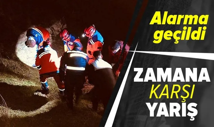 Balıkesir’de sarp arazide çalışırken dengesini kaybedip düşen maden mühendisi kurtarıldı