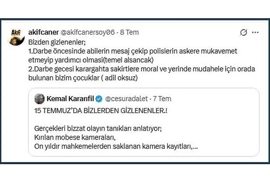 İhanetin "mahrem" ağı çözüldü! 15 Temmuz'daki alçak girişimde gizli talimat zinciri: İşte FETÖ'nün kanlı koordinasyonu - 1