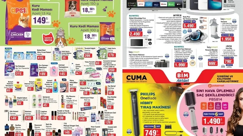 BİM 28 Kasım indirim kataloğu: Elektronik ve günlük ev ürünleri listede