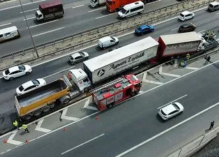 TEM’de zincirleme kaza! Trafik durma noktasına geldi