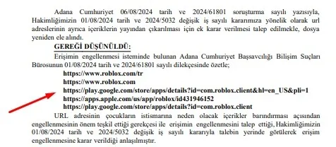 robloxa-erisim-engeli-ulastirma-bakanligindan-ilk-aciklama-cocuk-istismari-detayi-ortaya-cikti-1723054694439.jpg Çevrimiçi oyun platformu Roblox mahkeme kararıyla erişime kapatıldı