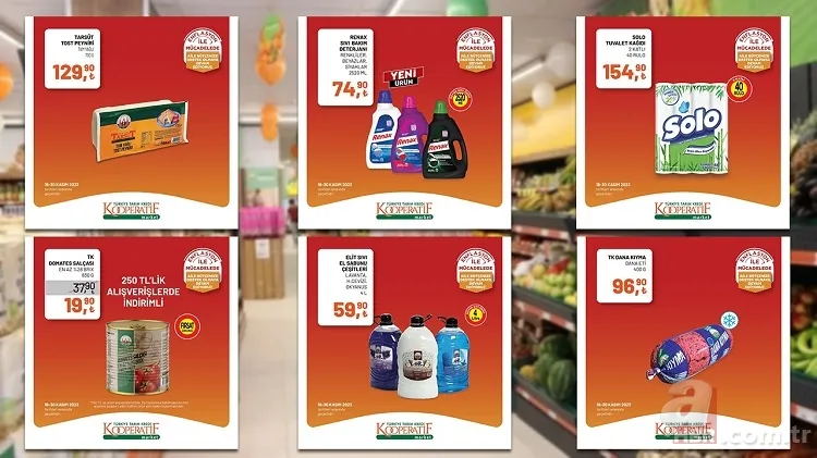 Tarım Kredi Market Kasım indirimleri bitiyor! Tost peyniri, sıvı deterjan, tuvalet kağıdı, domates salçası ve dana kıyma kaç TL’ye satılıyor? 1