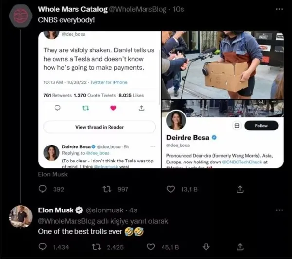 Twitter’dan kovulduk deyip habercileri kandırdılar! İşte Elon Musk’ın şaşırtan yorumu