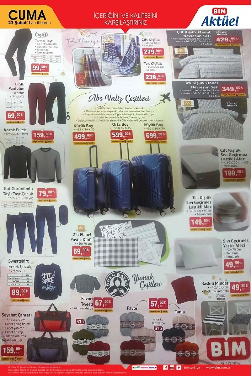 BİM 23 Şubat aktüel ürünler kataloğu yayında! BİM’e bu hafta bilgisayar, salıncak, ısıtıcı, katlanır sandalye, çelik kettle, IP kamera ucuza geliyor