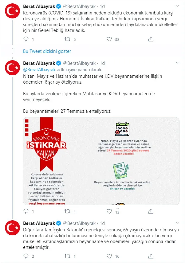 Son dakika: Hazine ve Maliye Bakanı Berat Albayrak'tan flaş açıklama: Ödemeleri 6'şar ay öteliyoruz - 1