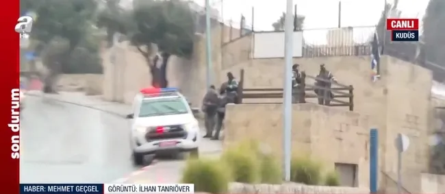 İsrail polisi A Haber kameramanına vurdu! Namaz kılan engelliye gözaltı