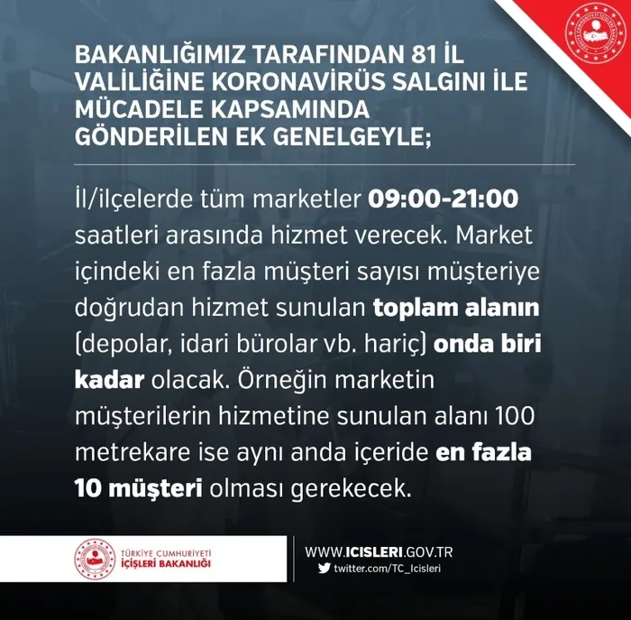 Son dakika: İçişleri Bakanlığı Bakanlığı koronavirüsle mücadelede 81 ile yeni genelge gönderdi