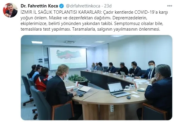Sağlık Bakanı Fahrettin Koca İzmir İl Sağlık Toplantısı kararlarını açıkladı - 1