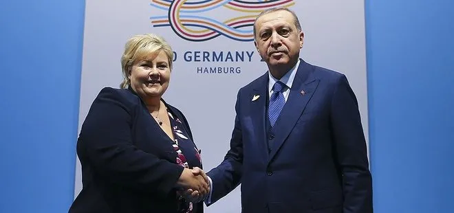 Cumhurbaşkanı Erdoğan, Norveç Başbakanı Solberg ile görüştü