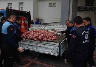 Mersin'de kamyonette 500 kilogram bozuk et ele geçirildi