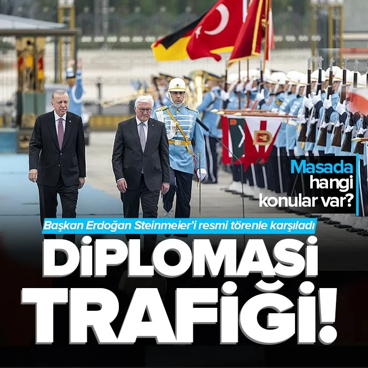 Başkan Erdoğan Steinmeier’i resmi törenle karşıladı!