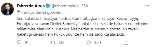 İletişim Başkanı Fahrettin Altun’dan CHP’li Özgür Özel’e tepki: Sesi kulakları tırmalayan hadsiz...