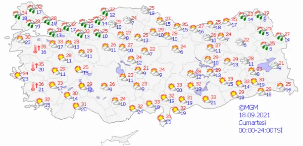 1631806880484.png Meteoroloji'den çok sayıda ile son dakika sağanak yağış uyarısı! Sel ve su baskınlarına dikkat! İstanbul Ankara İzmir'de bu hafta hava durumu nasıl olacak? - 6
