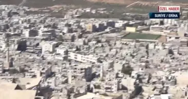 Esad rejimi sivilleri hedef alıyor! İdlib’in güneyindeki hayalet kent Eriha’yı A Haber görüntüledi