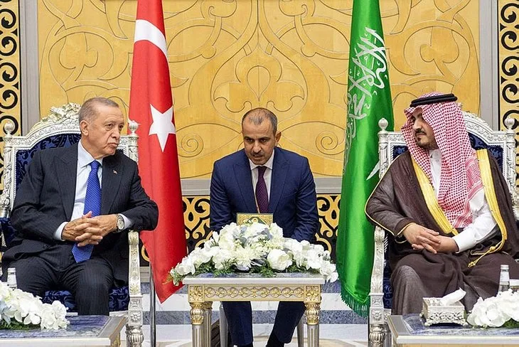 Başkan Recep Tayyip Erdoğan Suudi Arabistan’da böyle karşılandı! İşte o kareler...