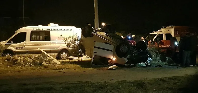 Yol kenarındaki kayaya çarpan araç sürücüsü hayatını kaybetti