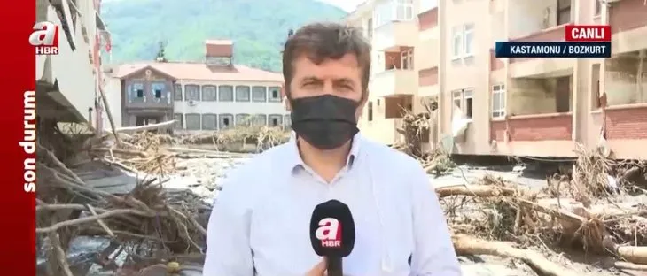 Selin ardından Bozkurt’ta dehşet verici görüntüler! Hasarı canlı yayında anlattı | A Haber ekibi sel bölgesinde