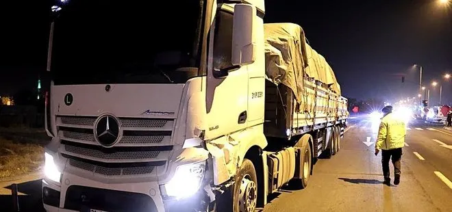 Aksaray'da TIR ile otomobil çarpıştı! 2 yaralı