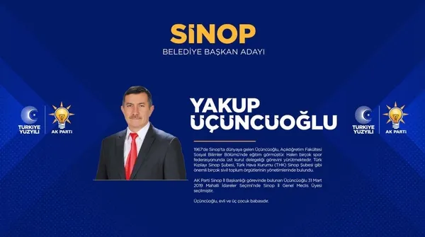 Yakup Üçüncüoğlu kimdir, kaç yaşında, nereli? AK Parti Sinop Belediye Başkan adayı kim oldu? MHP, CHP ve İYİ Parti adayları kimler?